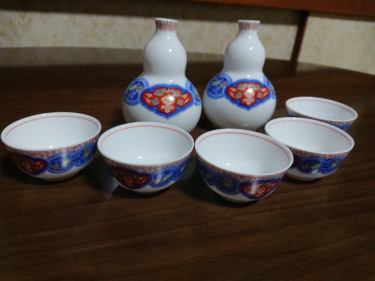 Amazon.co.jp: レア オールド 香蘭社 BONE CHINA 徳利 盃 豪華酒器